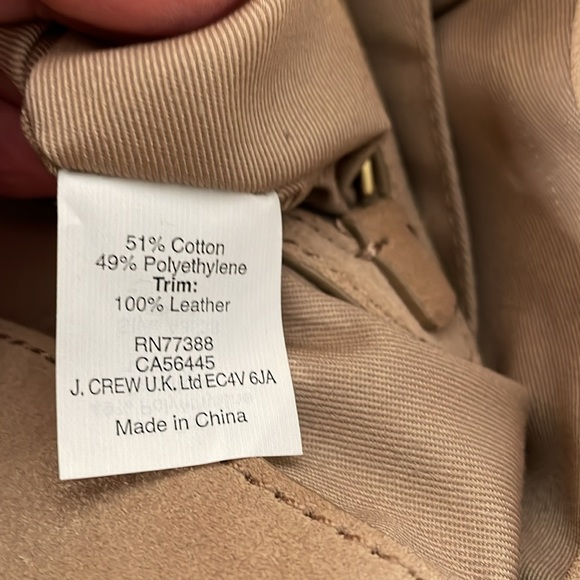 Crew Raffia Cotton Cream Leather Bag W Crossover Strap - Picture 8 of 8